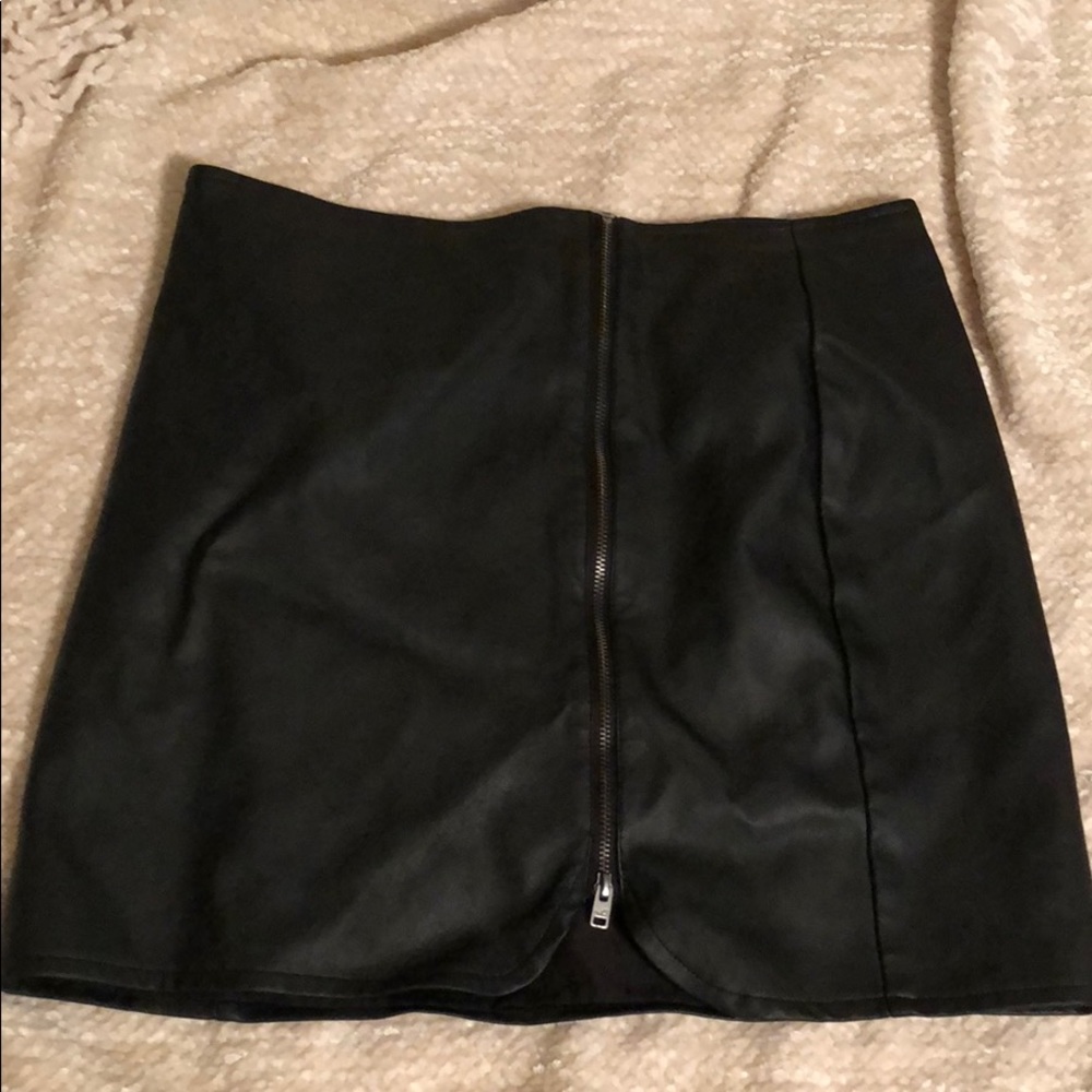 Hollister leather skirt